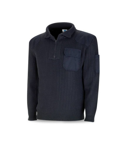 Jersey tipo policía azul marino 450 gr MARCA