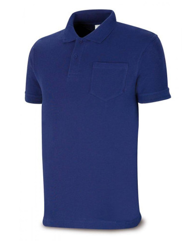 Polo BASIC azul marino 100% algodón. 175 gr. Manga corta MARCA