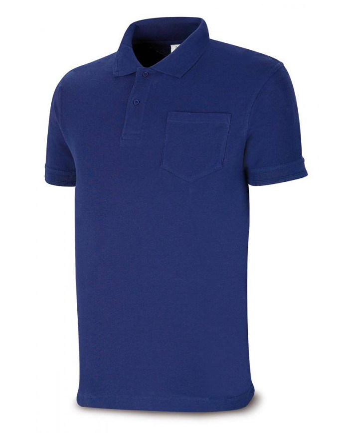 Polo BASIC azul marino 100% algodón. 175 gr. Manga corta MARCA