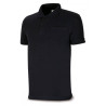 Polo BASIC negro 100% algodón. 175 gr. Manga corta MARCA