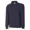 Polo BASIC azul marino 100% algodón. 200 gr. Manga larga MARCA