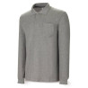 Polo BASIC gris 100% algodón. 200 gr. Manga larga MARCA