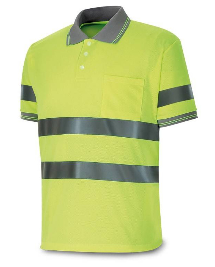 Polo Alta visibilidad de 160 gr. Manga Corta. Color amarillo MARCA