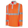 Polo Alta visibilidad doble capa poliéster/algodón naranja 200 gr MARCA