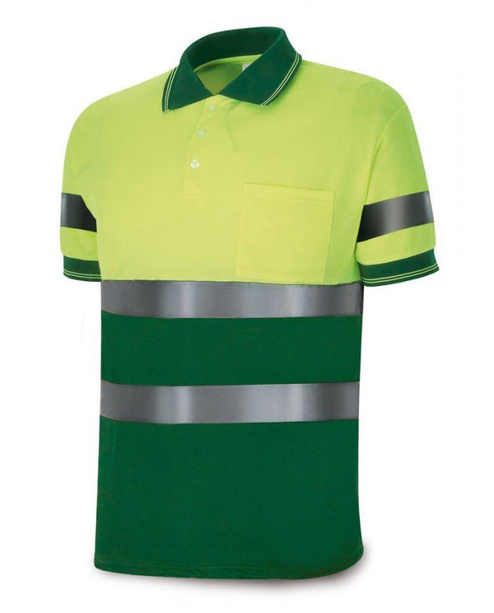 Polo Alta visibilidad amarillo/verde poliéster 160 gr MARCA