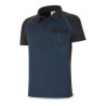 POLO "TÉCNICA" azul marino/negro poliéster 135 gr MARCA