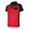 POLO "TÉCNICA" rojo/negro poliéster 135 gr MARCA