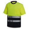 Camiseta Alta Visibilidad poliéster amarillo/azul marino 150 gr MARCA