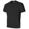 Camiseta "TÉCNICA" gris costado negro poliéster 150 gr MARCA