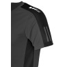 Camiseta "TÉCNICA" gris costado negro poliéster 150 gr MARCA