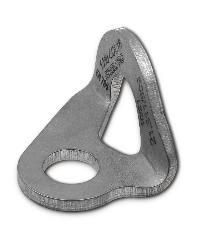 Dispositivo de anclaje para arnés o línea de vida en acero inoxidable 304. COL 02.16 STEELPRO