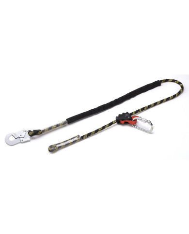 Cuerda regulable con regulador y mosquetones STEELPRO