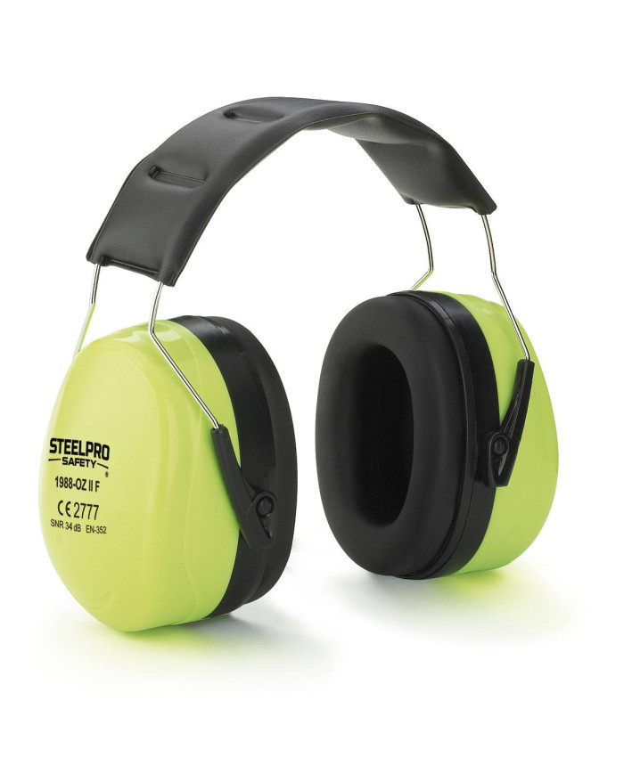 Orejera STEELPRO® serie ZEN Fluor para protección auditiva con alta atenuación