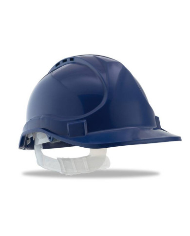 Mod. "STRIKE". Casco de protección cierre de cinta. Color Azul STEELPRO