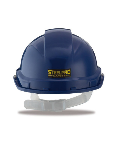 Mod. "STRIKE". Casco de protección cierre de cinta. Color Azul STEELPRO