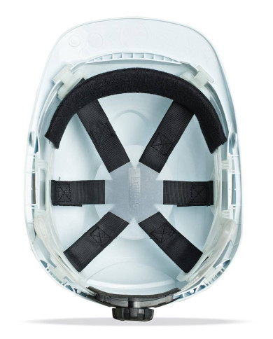 Mod. 'THOR'. Casco de protección para la industria eléctricamente aislante, cierre ruleta, arnés textil 6 puntos STEELPRO