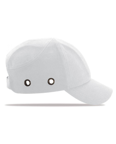 Color Blanco. Mod. "BUMPER". Gorra de protección antigolpes STEELPRO