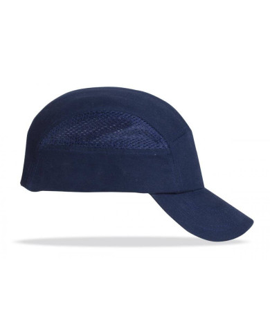 Mod. “BUMPER PRO”. Gorra de protección anti golpes con rejillas de ventilación lateral. Color Azul Marino STEELPRO