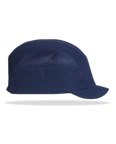Mod. “BUMPER PRO”. Gorra de protección anti golpes con rejillas de ventilación lateral. Color Azul Marino visera corta (3...