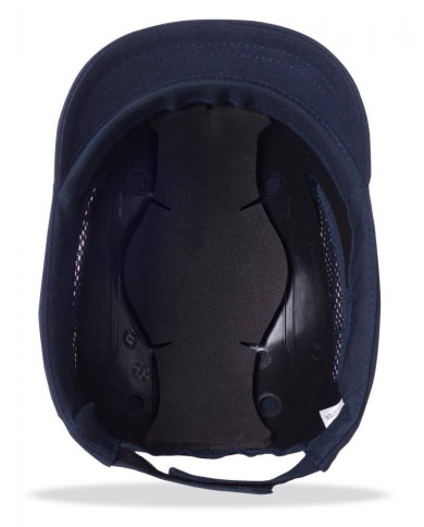 Mod. “BUMPER PRO”. Gorra de protección anti golpes con rejillas de ventilación lateral. Color Azul Marino visera corta (3...