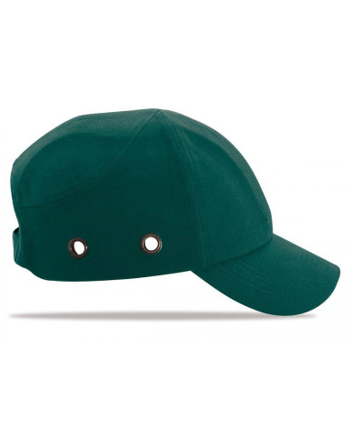 Color Verde. Mod. "BUMPER". Gorra de protección antigolpes STEELPRO