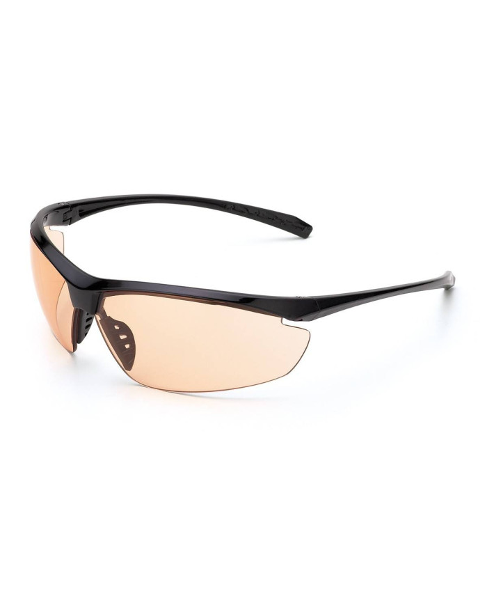 Gafa mod. "CARBON" Blue-Blocker. Gafa de montura universal, ocular marrón y patillas flexibles STEELPRO