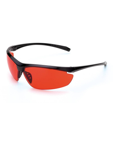 Gafa mod. "CARBON" Blue-Blocker. Gafa de montura universal, ocular naranja y patillas flexibles STEELPRO