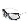 Mod. "OSMIO". Gafa de ocular incoloro, patillas flexibles transparentes, foam interior en EVA (desmontable) STEELPRO