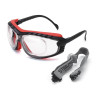 Mod. "YODO". Gafa Dual, de ocular incoloro, patillas ajustables, foam interior en EVA, e inserto optico (desmontables) STEELPRO