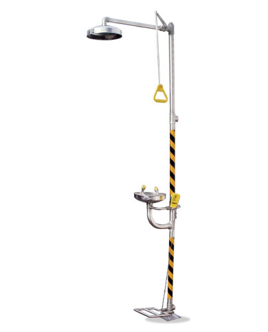 Ducha-lavaojos de acero inoxidable 316 STEELPRO