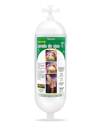 botella de repuesto de 1 litro para estaciones lavaojos. (pack 2 unidades). Tobin Eyewash