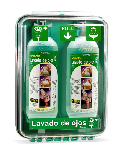 Estación dos botellas de un litro. Tobin Eyewash