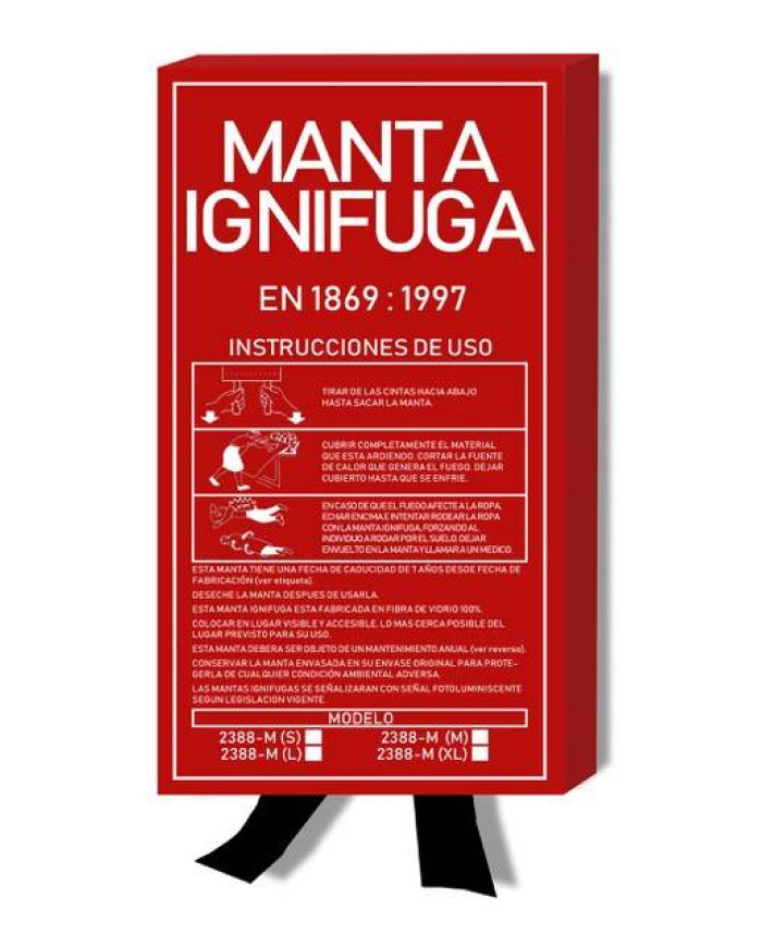 2388MSIN/S Manta ignífuga apaga-fuegos (1,00x1,00m) STEELPRO