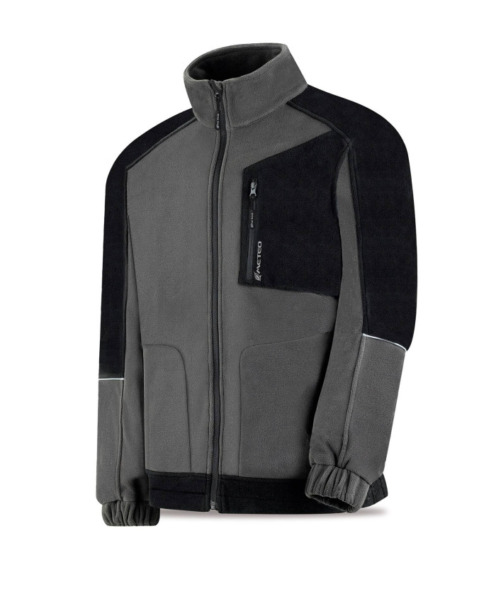 Chaqueta polar modelo VIRACOCHA. Gris/Negro 325 gr METEO