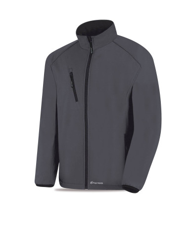 Cazadora Softshell modelo CUARZO. Gris 320 gr METEO