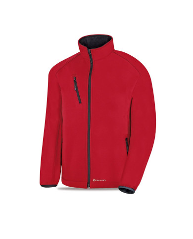 Cazadora Softshell modelo CUARZO. Roja 320 gr METEO