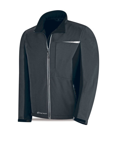 Cazadora Softshell modelo GRAFITO Gris/Negro 320 gr METEO