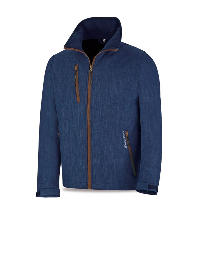 Cazadora tipo vaquero Softshell modelo ZIRCÓN Azul 320 gr METEO