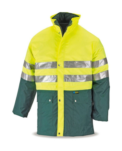 Parka Alta visibilidad. Triple uso amarillo/verde 560 gr MARCA