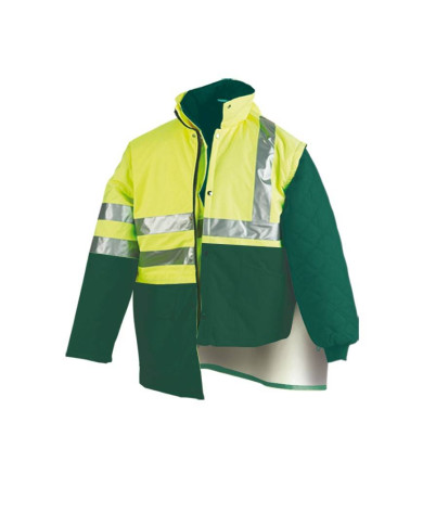 Parka Alta visibilidad. Triple uso amarillo/verde 560 gr MARCA