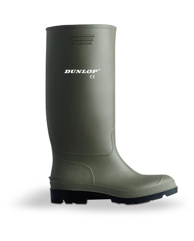 Bota de agua PVC caña alta verde. Dunlop 380