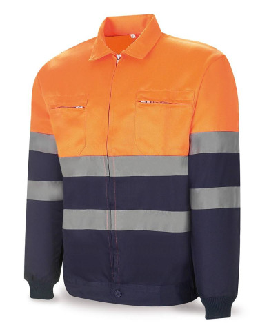 Chaqueta bicolor de alta visibilidad poliéster/algodón 200 g MARCA