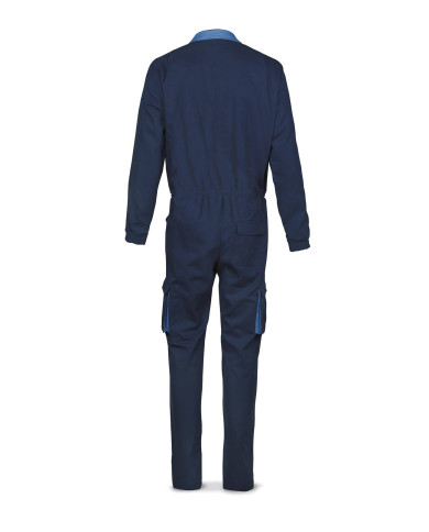 Buzo azul marino algodón de 270 g. Multibolsillos MARCA