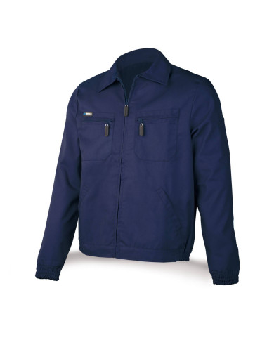Chaqueta azul marino poliéster/algodón de 245 g MARCA