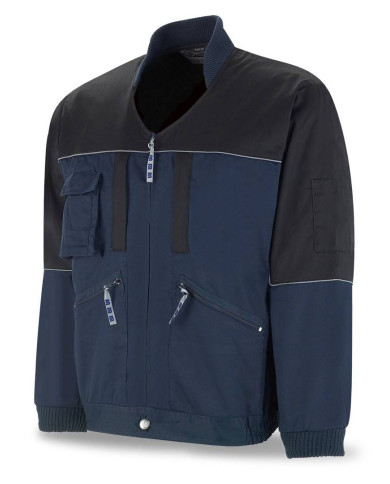 Chaqueta FIRST LINE azul marino/negro poliéster/algodón 245 gr MARCA