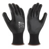 Guante de poliéster negro con recubrimiento de nitrilo negro MARCA
