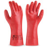Guante de PVC estanco de 27 cm. rojo para riesgos mecánicos, químicos y microorganismos MARCA