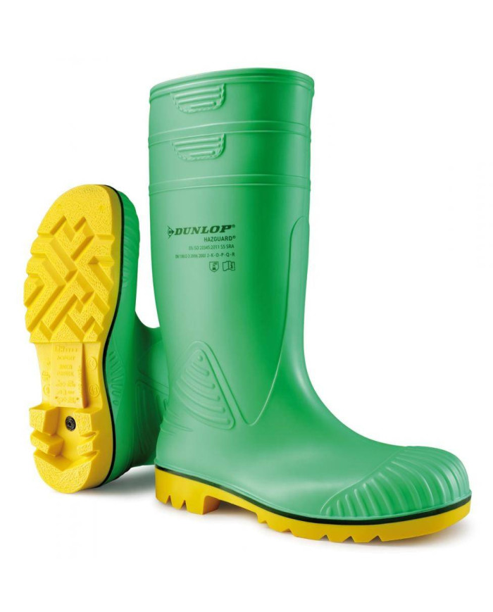 Bota de agua de seguridad S5 certificada para riesgo químico según la EN13832-3 DUNLOP