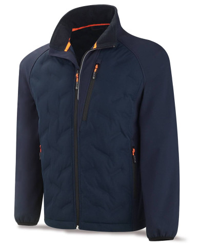 Chaqueta híbrida Softshell mod. NEW OPALO. Azul marino METEO