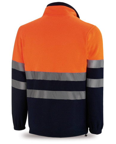 Chaqueta Polar Alta Visibilidad naranja/azul marino 280 gr MARCA